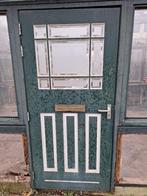 Massief (hard)houten buitendeur zonder kozijn, 80 tot 100 cm, Gebruikt, Hout, Buitendeur