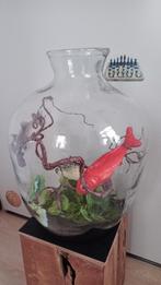 Grote Glazen Vaas voor decoratie zie foto of bloemen € 75, Huis en Inrichting, Woonaccessoires | Vazen, Gebruikt, Overige kleuren