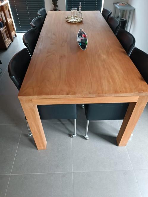 8 zwarte eetkamerstoelen met armleuning en wieltjes, Huis en Inrichting, Stoelen, Gebruikt, Vijf, Zes of meer stoelen, Zwart, Ophalen