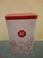 Douwe Egberts - mooi koffie blik met grachtenhuisjes, Verzamelen, Blikken, Ophalen of Verzenden, Zo goed als nieuw, Koffie, Douwe Egberts