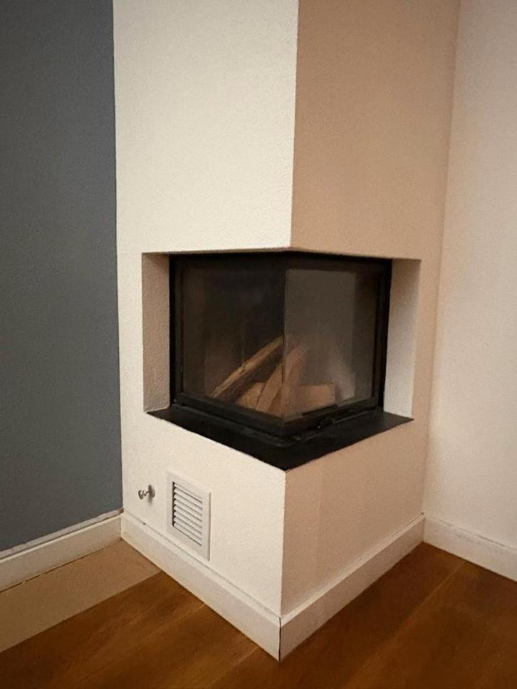 Houtkachel inclusief RVS rookkanaal - Helex, Huis en Inrichting, Kachels, Gebruikt, Inbouw, Houtkachel, Hout, Ophalen