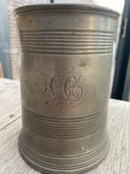 Antieke Engelse Tinnen Drinkbeker - 19e Eeuw, Antiek en Kunst, Ophalen of Verzenden