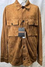 Zegna Cognac Suede Jas/Overshirt 58R RTP €5450, Ermenegildo Zegna, Bruin, Ophalen of Verzenden, Maat 56/58 (XL)