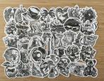 Zilver kleurige thema stickers, Verzenden, Nieuw, Meerdere stickers
