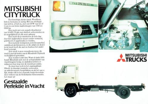 Folder Mitsubishi Citytruck (Canter - ca.1977), Boeken, Auto's | Folders en Tijdschriften, Gelezen, Mitsubishi, Verzenden