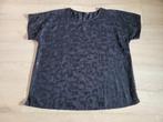 Zwart T-shirt met pailletten print maat 52 ~ HH0003, Ophalen of Verzenden, Zo goed als nieuw, Zwart, Shirt of Top
