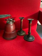 Vintage Kerstklok met kandelaars, Ophalen of Verzenden