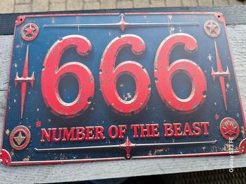 mooi bord 666 voor mancave 2d flad staal beschikbaar voor biedingen