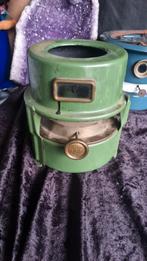 Vintage Petroleumstel - Apart Model met Messing Plaatje, Antiek en Kunst, Antiek | Emaille, Ophalen of Verzenden