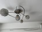 Zilveren lampenduo, plafondlamp en hanglamp, Ophalen of Verzenden, Zo goed als nieuw