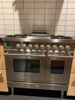 Boretti fornuis 90 cm rvs gasfornuis met grill plaat, Witgoed en Apparatuur, Fornuizen, Ophalen, Gebruikt, 60 cm of meer, Gas