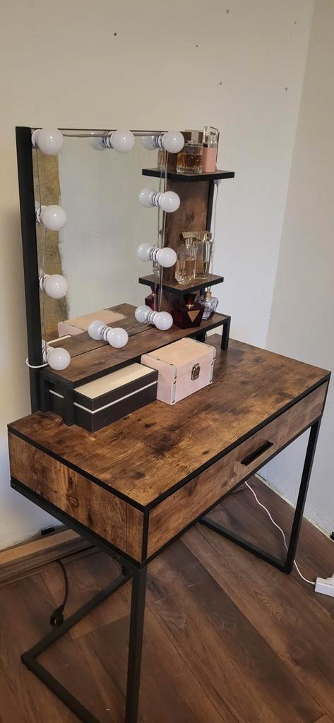 Kaptafel met Licht - Zwart/Bruin, Huis en Inrichting, Tafels | Kaptafels, Ophalen