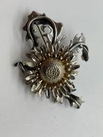 A311 Prachtige zilveren Schotse distelbroche, Sieraden, Tassen en Uiterlijk, Antieke sieraden, Ophalen of Verzenden, Zilver, Broche