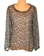 Hoss Intropia doorschijnende blouse top, Mt. S, Kleding | Dames, Verzenden, Zo goed als nieuw, Lange mouw, Maat 36 (S)
