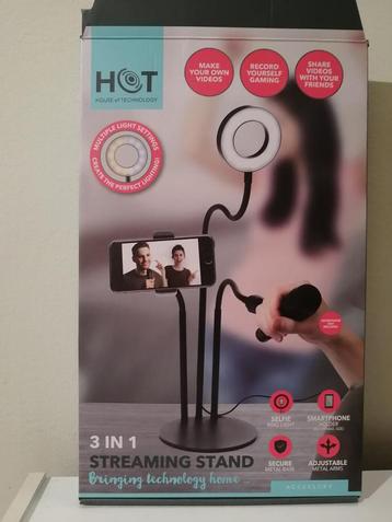 Selfie licht / lamp - 3 in 1 Streaming Standaard beschikbaar voor biedingen