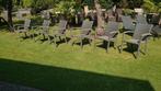 Set van 6 grijze wicker tuinstoelen, Ophalen, Gebruikt, Wicker, Stapelbaar