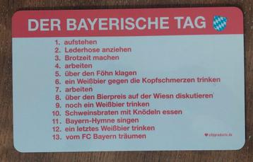 GRATIS Der Bayernische Tag ophangbord en mok ZSM WEG beschikbaar voor biedingen