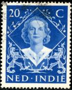 Nederlands-Indie 350 - Inhuldiging Koningin Juliana, Postzegels en Munten, Ophalen of Verzenden, Nederlands-Indië, Gestempeld