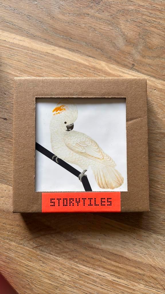 Torytiles Tegel met Kaketoe, Antiek en Kunst, Antiek | Wandborden en Tegels, Ophalen of Verzenden