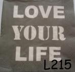 OPRUIMING servetten decoupage – Love your live L215, Verzenden, Nieuw, Materiaal