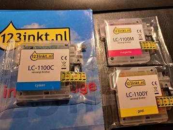 Inkt Brother LC-980/1100 inkjet 3 kleuren beschikbaar voor biedingen