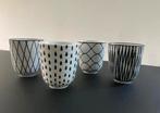 Vier koffiekopjes, Skandinavian design, geometrisch patroon, Huis en Inrichting, Keuken | Servies, Nieuw, Ophalen of Verzenden