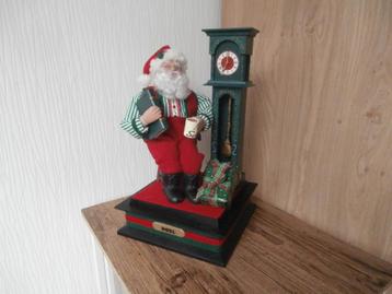 Holiday Creations 1993  Kerstman met Klok en Muziek beschikbaar voor biedingen
