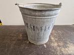 Brocante zinken emmer met opdruk DESINFECTIE, Ophalen of Verzenden