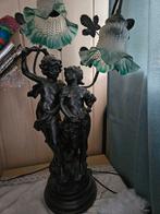 Man en vrouw lamp +/- 75cm groot  van brons, Antiek en Kunst, Antiek | Lampen, Ophalen of Verzenden