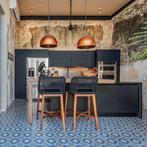 2 Indusigns Koperen Boiler Hanglampen, Huis en Inrichting, Lampen | Hanglampen, Ophalen, Gebruikt, Metaal