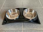 Mini hondenbar / 2x RVS voerbakje (kleine hond of kat), Ophalen, Zo goed als nieuw