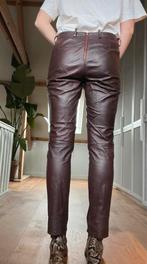 Bordeauxrode leren broek, Kleding | Dames, Broeken en Pantalons, Maat 38/40 (M), Overige kleuren, Ophalen of Verzenden, Zo goed als nieuw