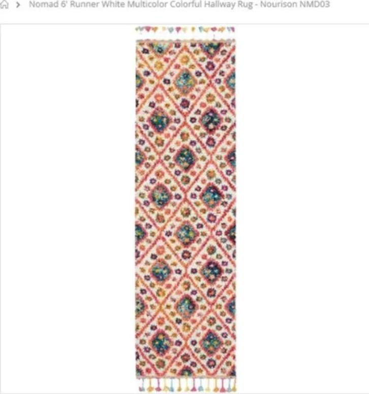 NIEUW! Vloerkleed Nourison Nomad 66x182 Multicolor €25.99, Huis en Inrichting, Stoffering | Tapijten en Kleden, Nieuw, 50 tot 100 cm