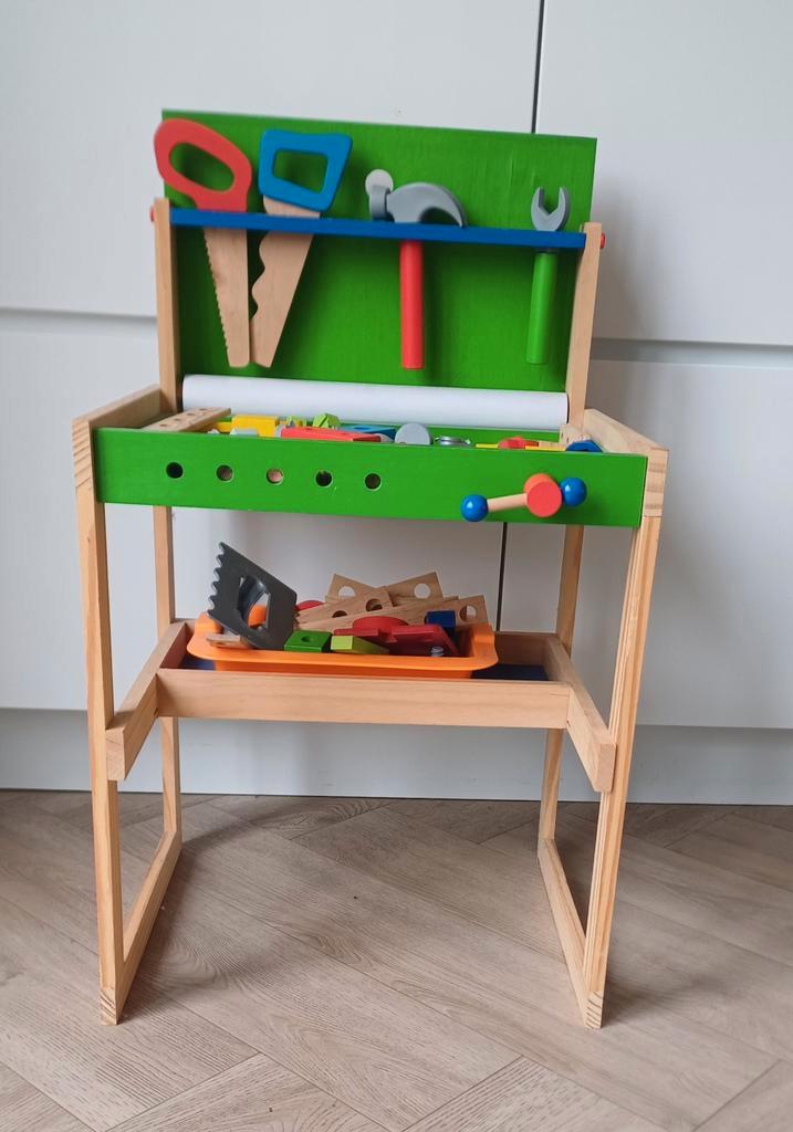 Houten Klustafel voor Kleine Handige Harry, Kinderen en Baby's, Speelgoed | Educatief en Creatief, Gebruikt, Knutselen, Bouwen