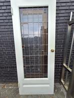 Oude Binnendeur met Glas in Lood, Ophalen, Gebruikt, 80 tot 100 cm, Binnendeur
