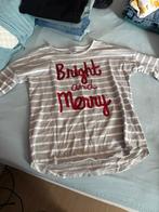 Gestreept Shirt Bright and Merry - Maat M, Zo goed als nieuw, Lange mouw, Grijs, Ophalen