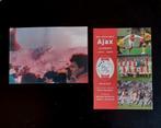 Tweetal kaarten Ajax. (uitnodiging en bon jaarboek 1999/2000, Zo goed als nieuw, Ajax, Verzenden