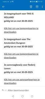 Amsterdam dungeon en boottocht  20  euro, Tickets en Kaartjes, Drie personen of meer, Overige typen