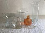 Assortiment glazen vazen,vaasjes, Huis en Inrichting, Woonaccessoires | Vazen, Ophalen of Verzenden, Overige kleuren, Glas, Minder dan 50 cm