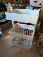 Vintage metalen trolley, Ophalen, Zo goed als nieuw