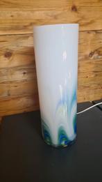 Glazen tafellamp mooi van kleur, Ophalen of Verzenden, Modern strak design, Minder dan 50 cm, Glas
