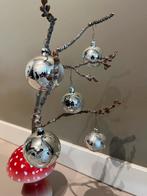 Kerstballen zilver 5 stuks jaren 90, Ophalen of Verzenden, Zo goed als nieuw
