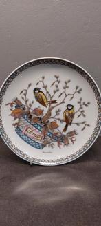 Vintage wandbord met koolmees/Ole Winther/Februari, Ophalen of Verzenden