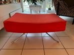 Voetenbank pouf Ligne Roset Christiaan Werner, oranje/rood., Stof, Zo goed als nieuw, Ophalen