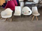 Witte Stoelen Set van Vier, Kunststof, Gebruikt, Wit, Ophalen of Verzenden
