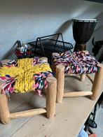 Klein Marrokaans krukje, kleurrijk, 2 stuks voor €25,00, Ophalen