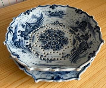 Delft Aardewerk Fruittest 18e Eeuw Chinees Motief Treef beschikbaar voor biedingen