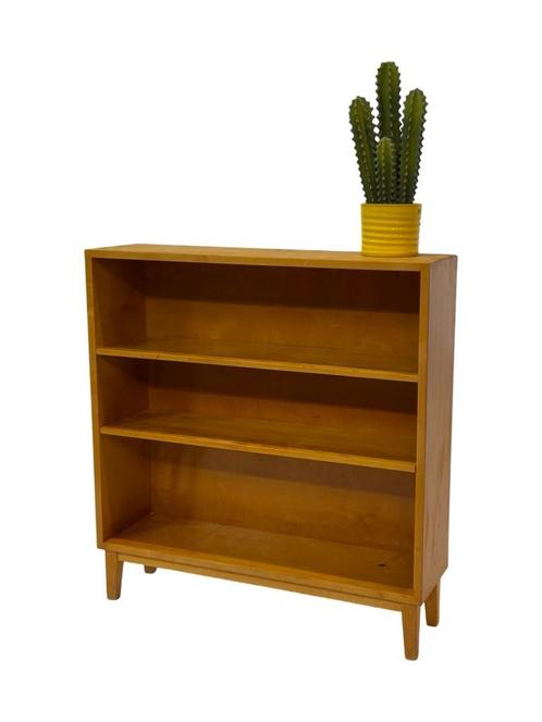 Vintage boekenkast open kast in berken jaren 60 design, Antiek en Kunst, Antiek | Meubels | Kasten, Ophalen