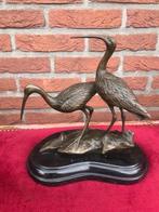 grutto's in een poel, brons en marmer, Naturisme, Ophalen of Verzenden, Brons