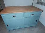 Kitchen Island Grey/Green with Drawers and Shelfs, Ophalen, Zo goed als nieuw